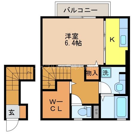 カーサデラルスＡ棟の物件間取画像